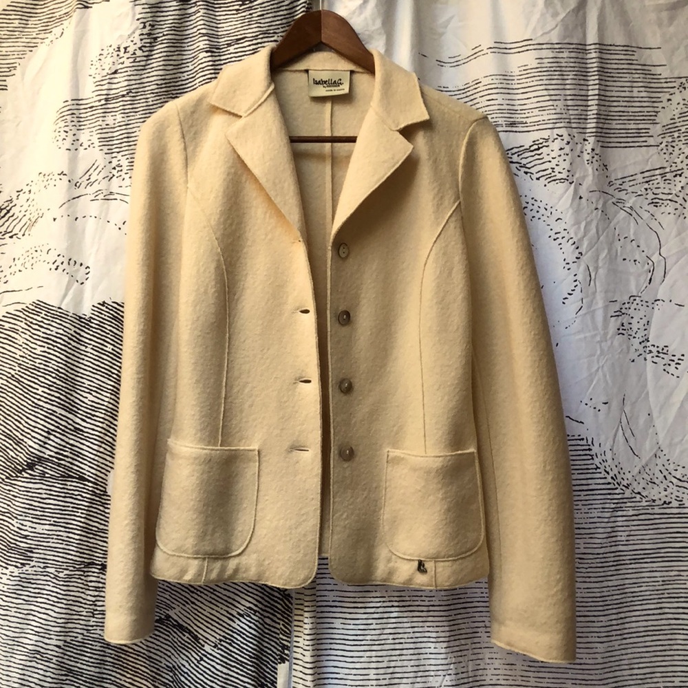 Geiger of Austria Cream Women’s Boiled Wool Blazer Sz. S